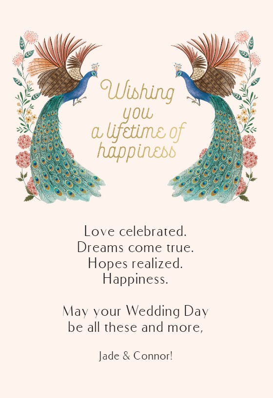 Spreading love -  free wedding congratulations card