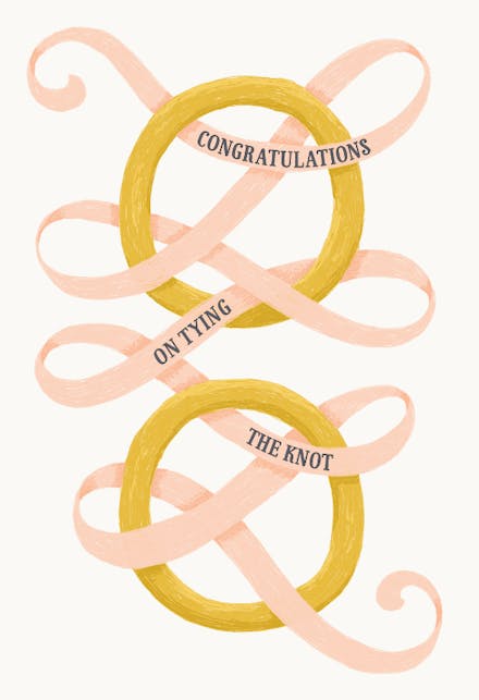 Tie the knot - Tarjeta De Boda