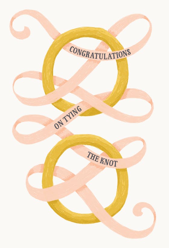 Tie the knot - congratulations card