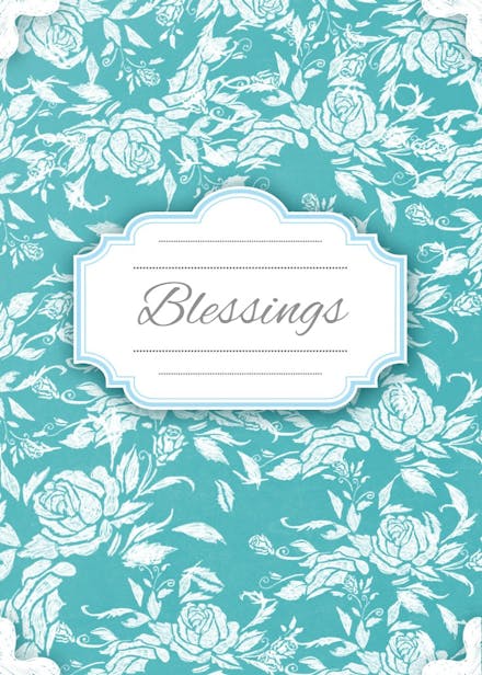 Wedding blessings - wedding congratulations card