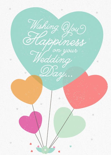 Wedding happiness - wedding congratulations card