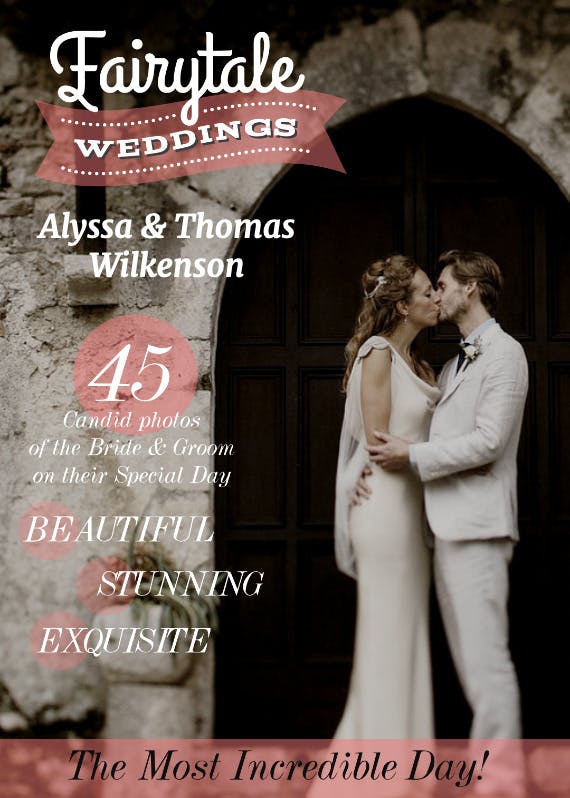 Wedding magic magazine -  free wedding congratulations card