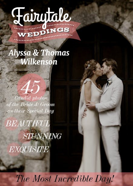 Wedding magic magazine - wedding congratulations card