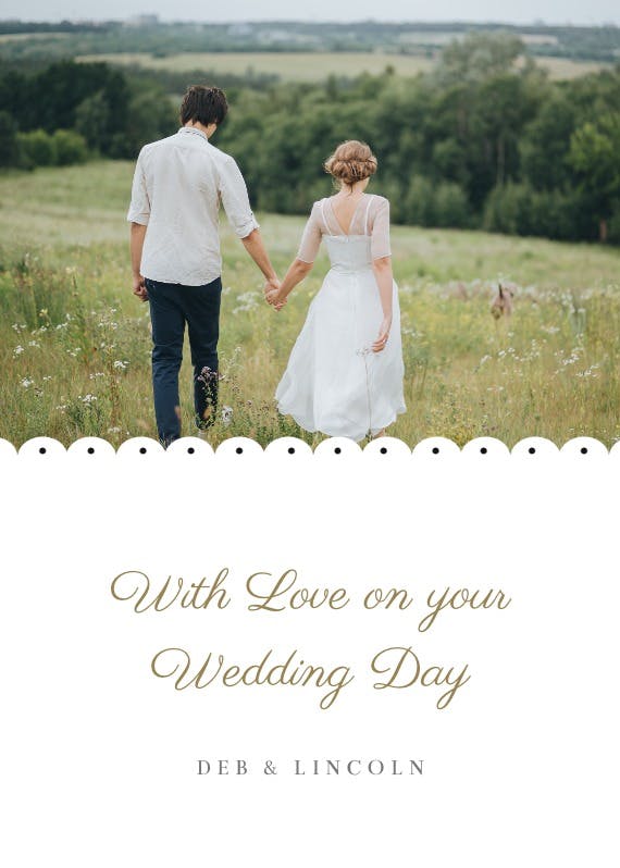 With love -  free wedding congratulations card