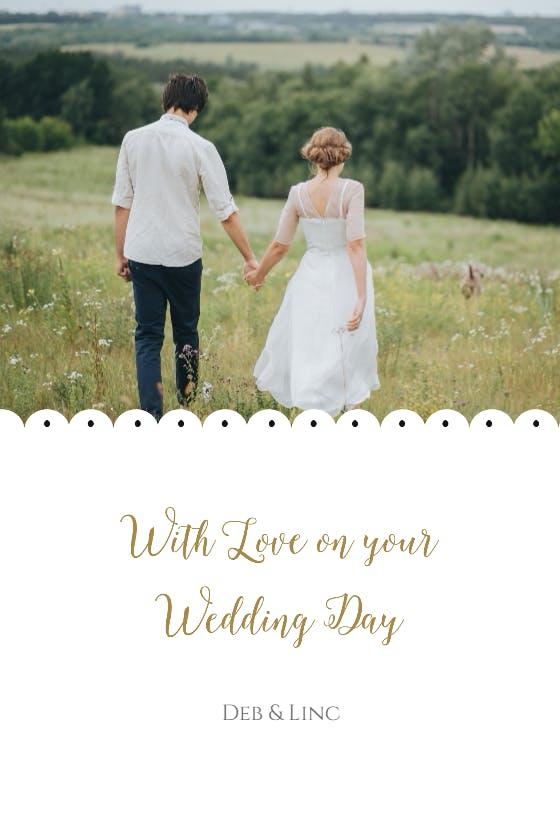 With love -  free wedding congratulations card