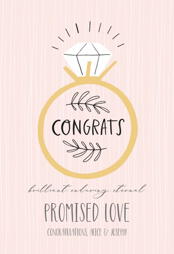 With this ring - wedding congratulations card