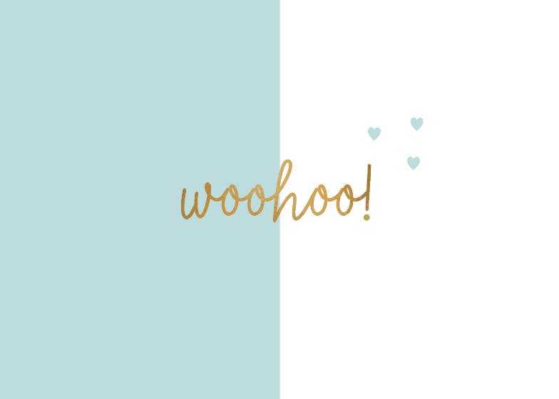 Woohoo! -  free wedding congratulations card