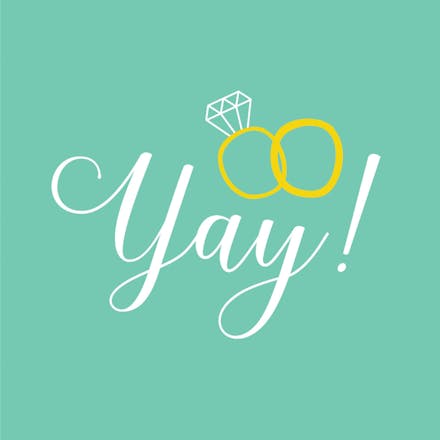 Yay - Wedding Congratulations Card
