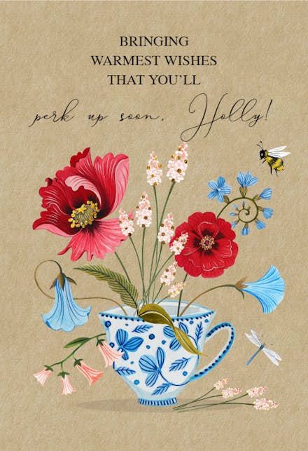 A Cuppa Cheerful - Get Well Soon Card