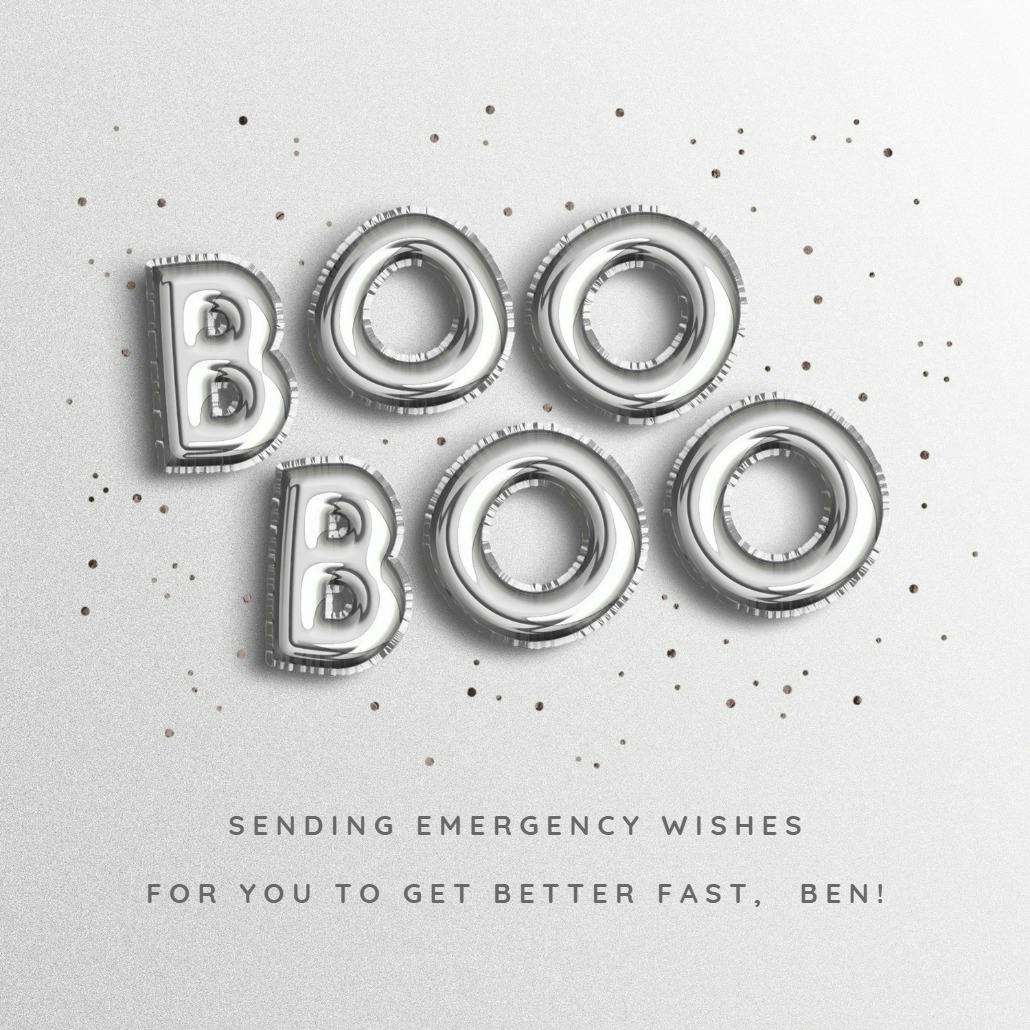 Better balloons - get well soon card