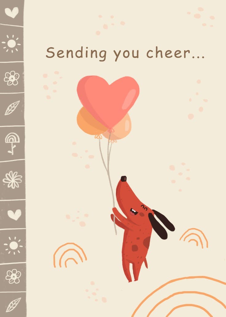 Brighter days - get well soon card