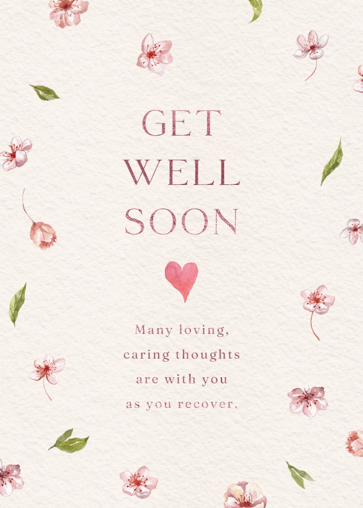 Cherry Blossoms - Get Well Soon Card | Greetings Island