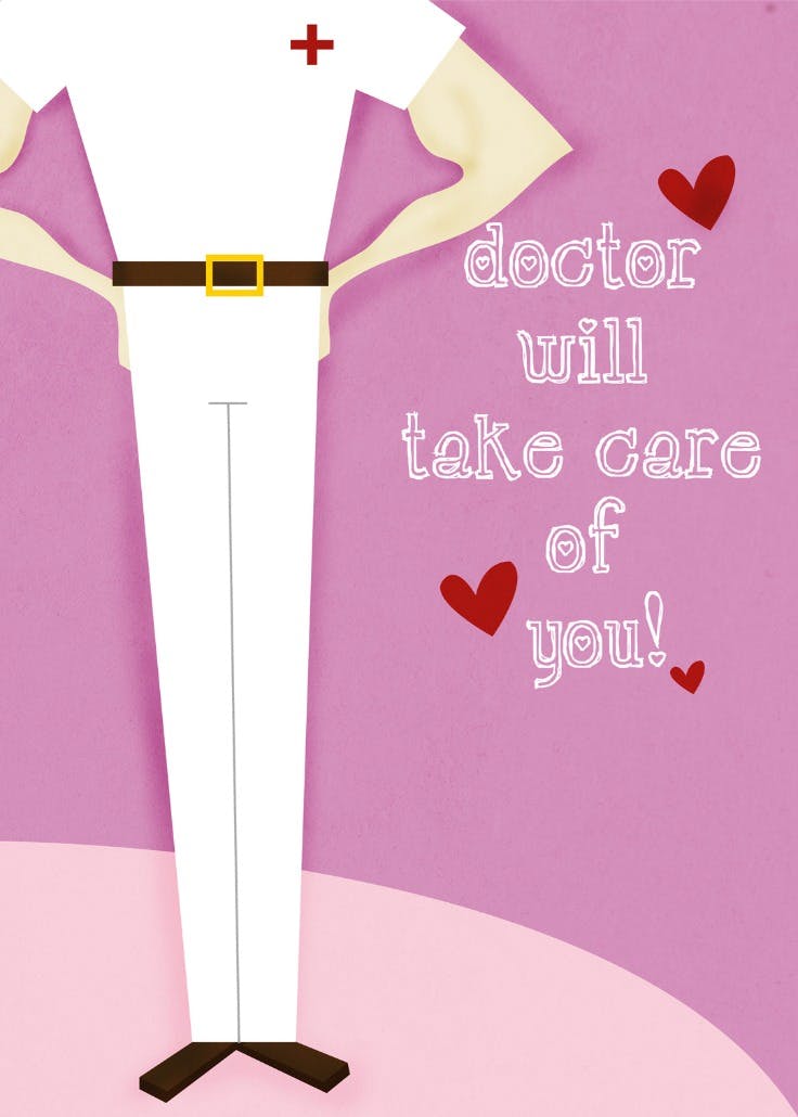 Doctors care - get well soon card