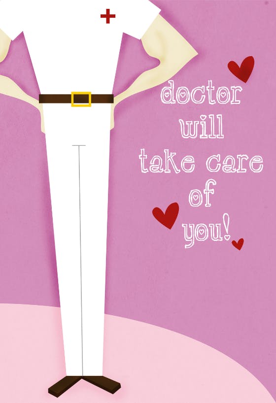 Doctors care - get well soon card