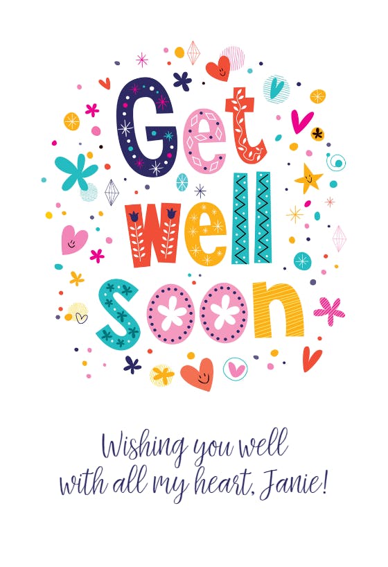 Fast track - get well soon card