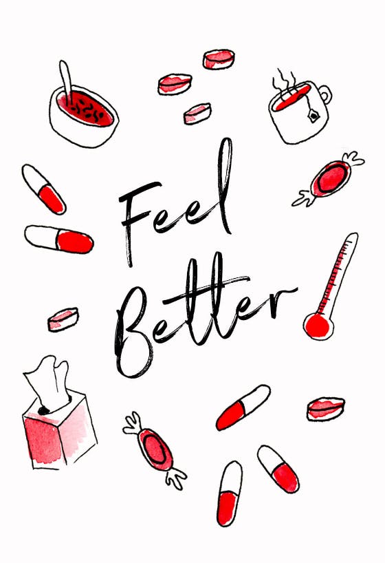 Feel better props -  tarjeta de recupérate pronto