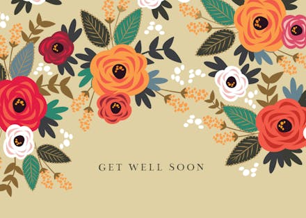 Floral Mood - Get Well Soon Card (Free) | Greetings Island