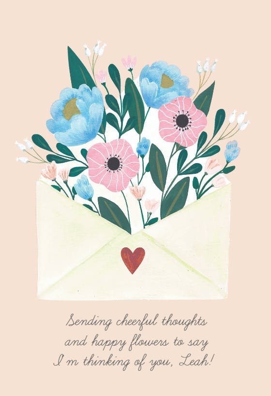 Flower power - thinking of you card