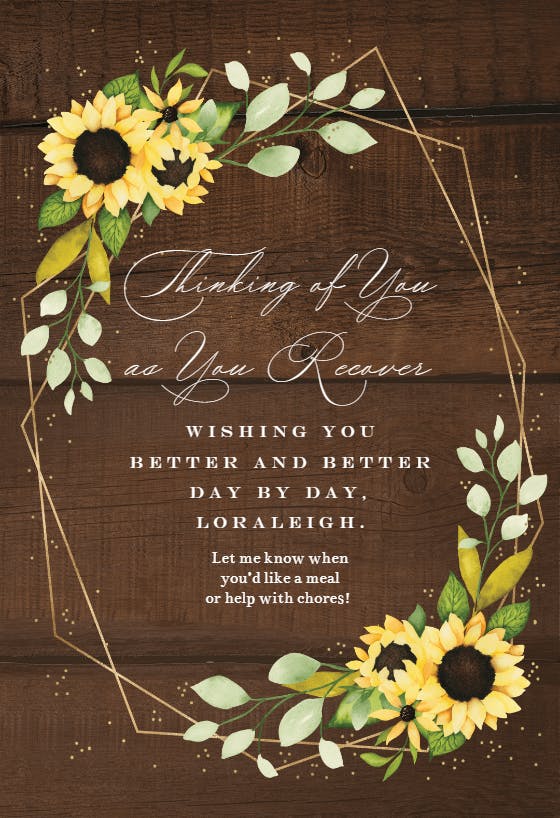 Geo floral fanfare - thinking of you card