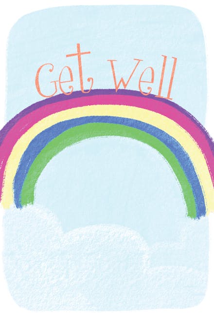 Get Well Rainbow - Get Well Soon Card