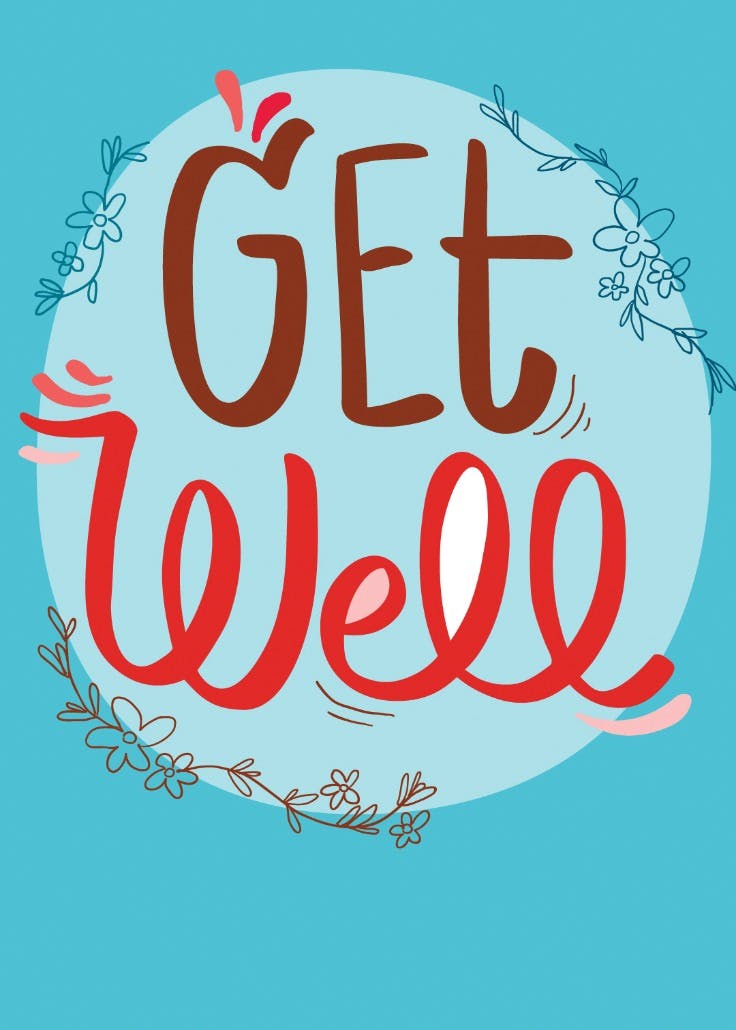 Get your butt back to work - get well soon card