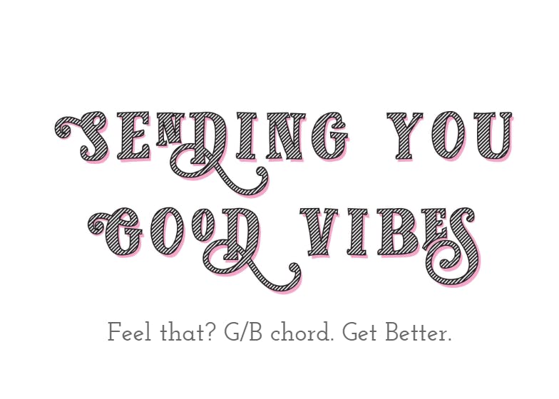 Good vibes -  tarjeta de recupérate pronto