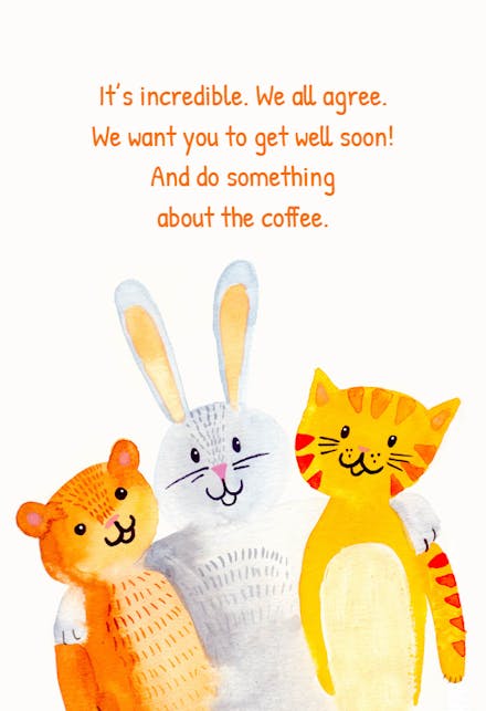 Group Hug - Get Well Soon Card