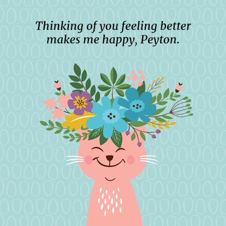 Happiness - Get Well Soon Card