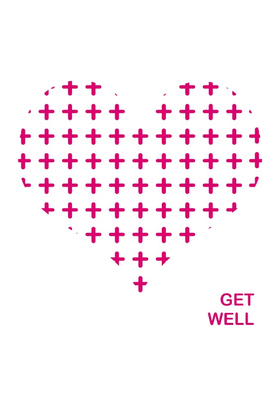 Heart aid - get well soon card