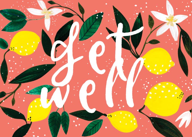 Lemons - get well soon card