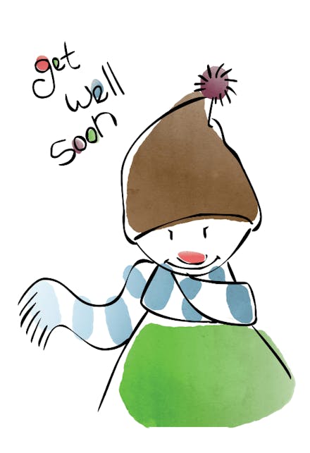 Little Red Nose - Get Well Soon Card