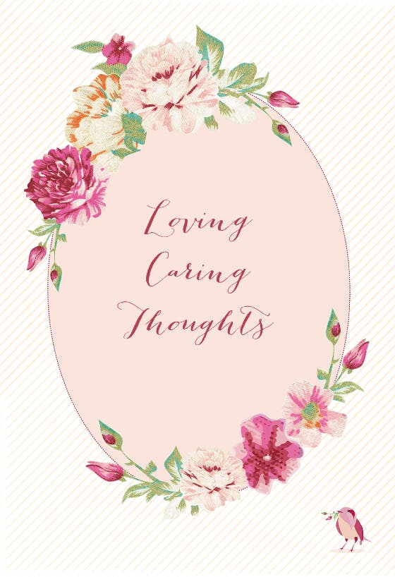 Loving caring thoughts - get well soon card