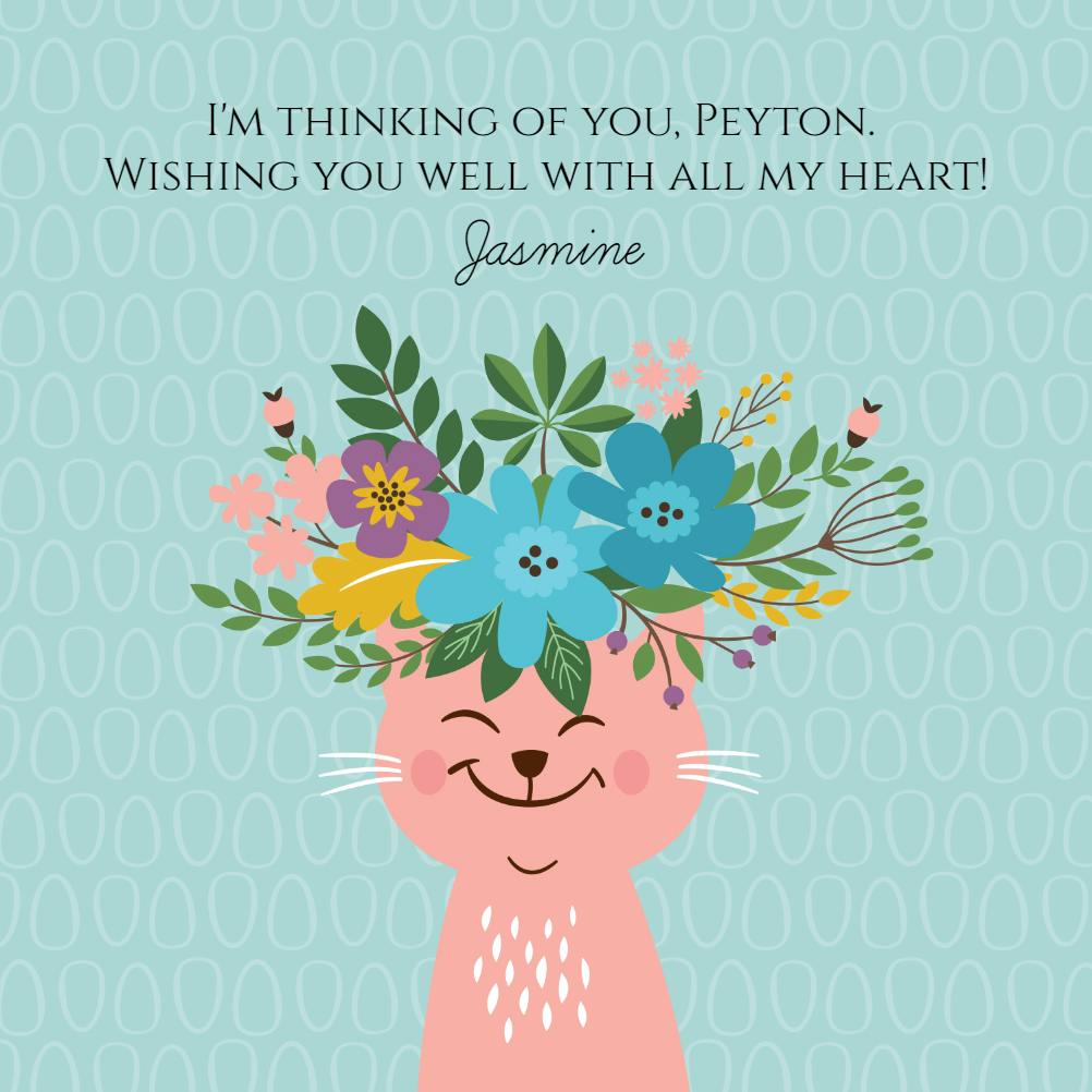Makes me happy - get well soon card
