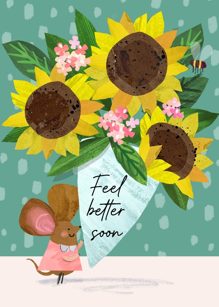 Healing sunshine - get well soon card