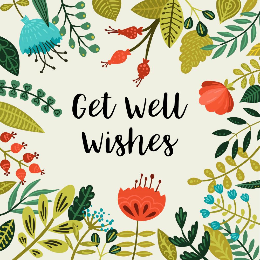 Nature roundabout - get well soon card
