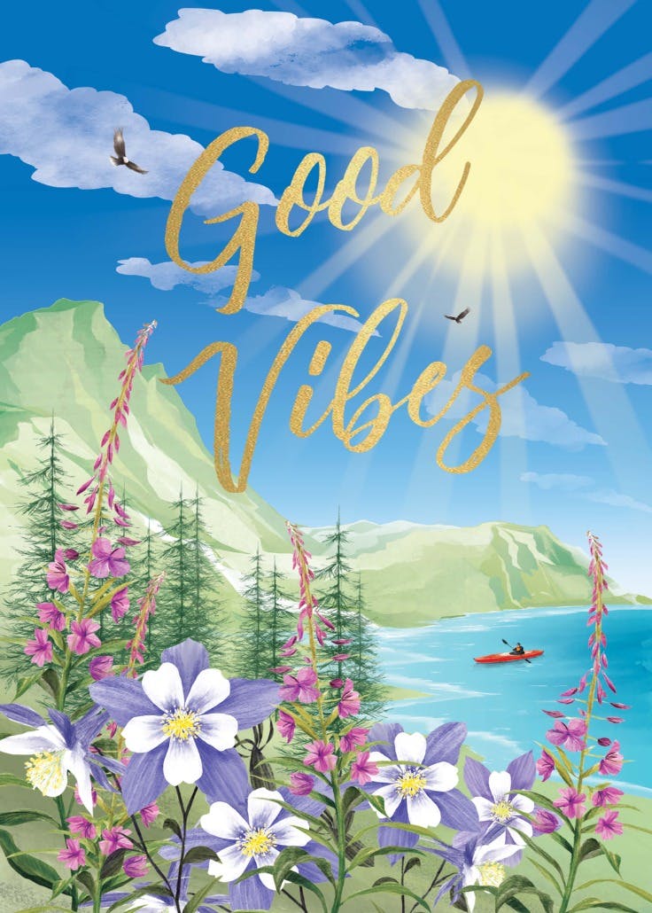 Nature vibes - get well soon card