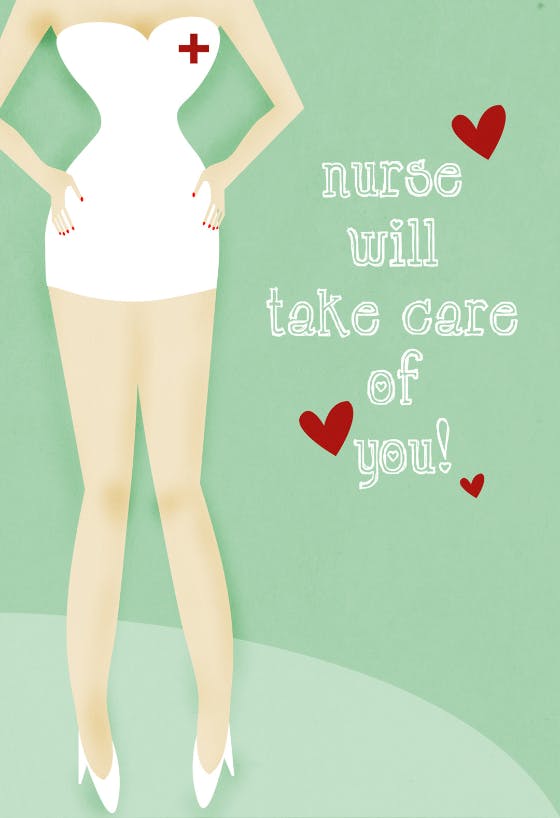 Nurse care - get well soon card
