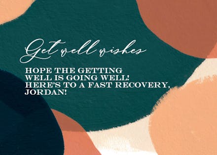 Palette Paint - Get Well Soon Card