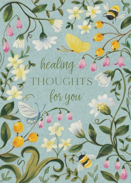 Petals of healing - get well soon card
