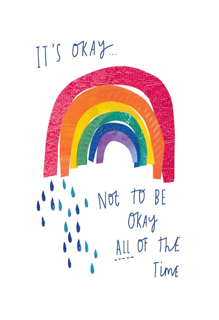 Rainy Rainbow - Get Well Soon Card