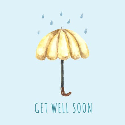 Scattered Showers - Get Well Soon Card