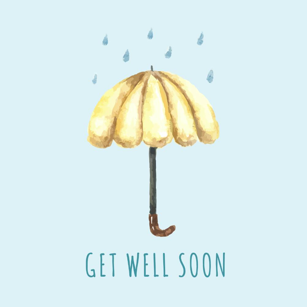 Scattered showers - get well soon card