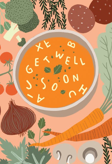 Soup bowl - Get Well Soon Card