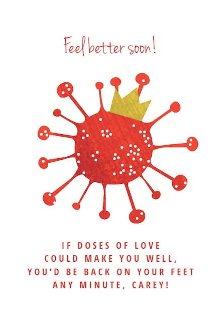 Stay safer - Get Well Soon Card