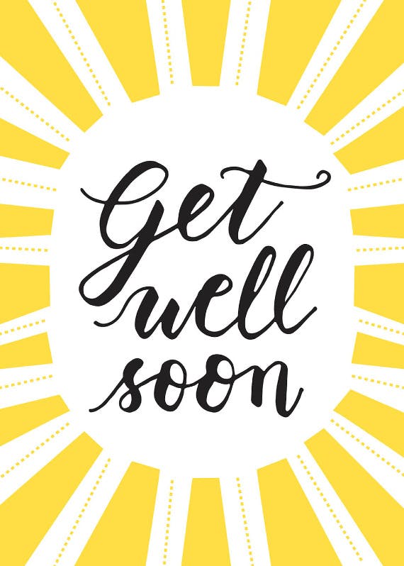 Sunny day - get well soon card