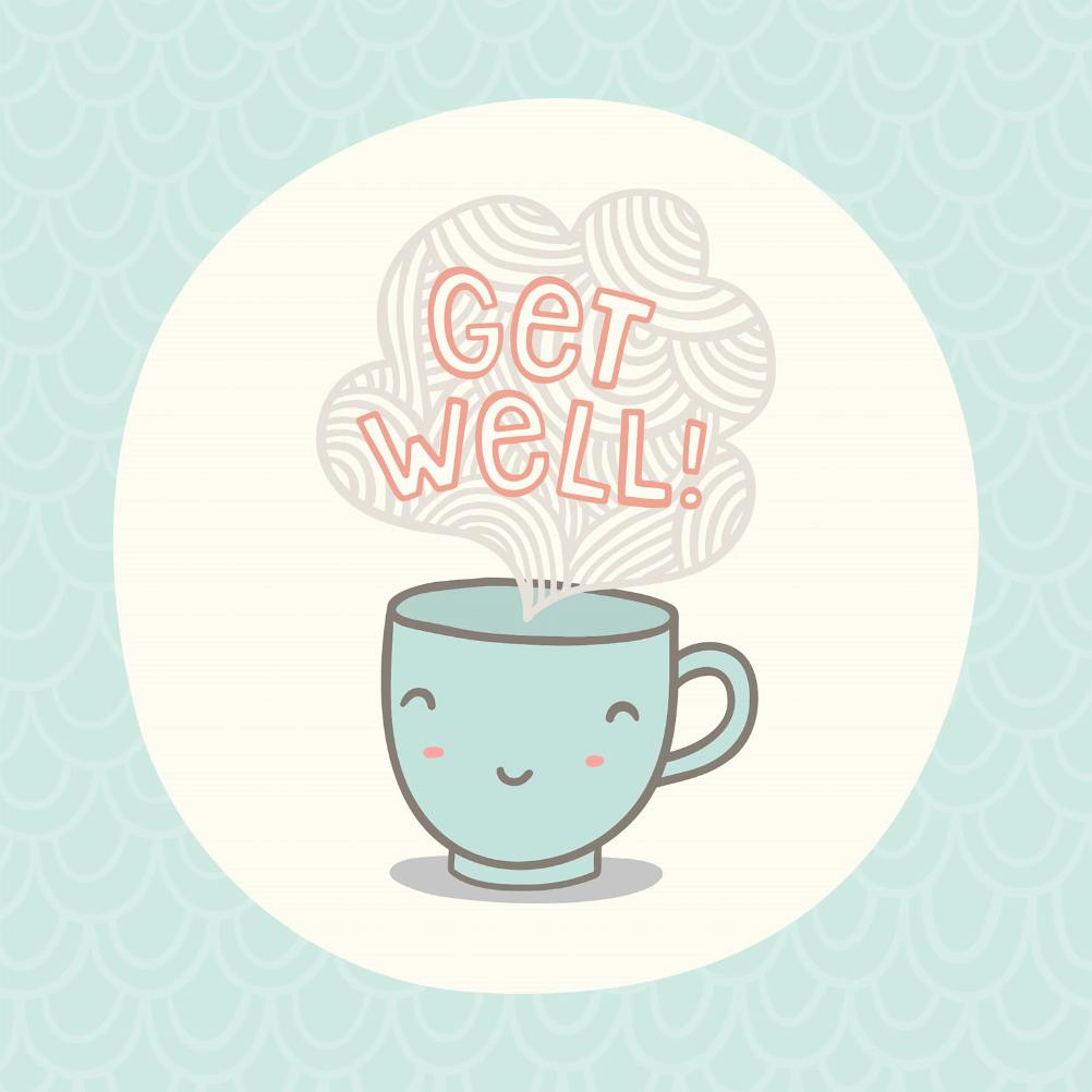 Tea talk - get well soon card