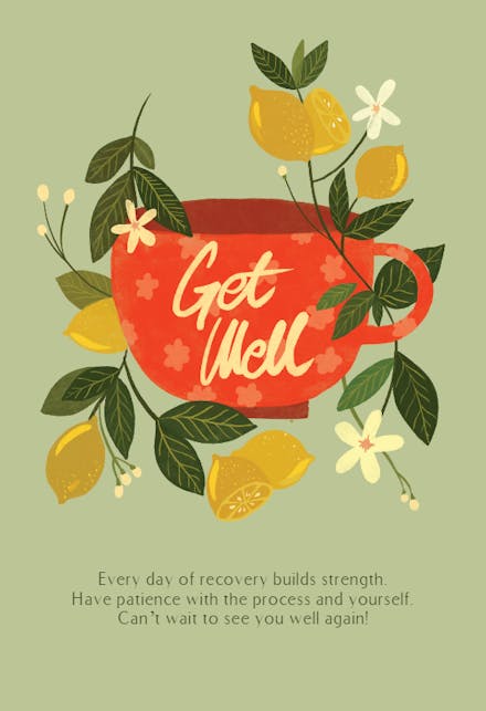 Tea with Lemon - Get Well Soon Card