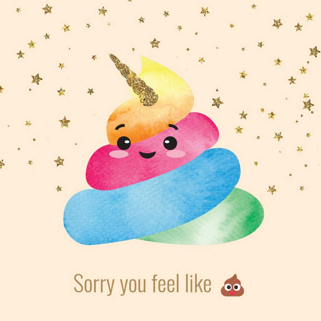 Unicorn wisdom - get well soon card