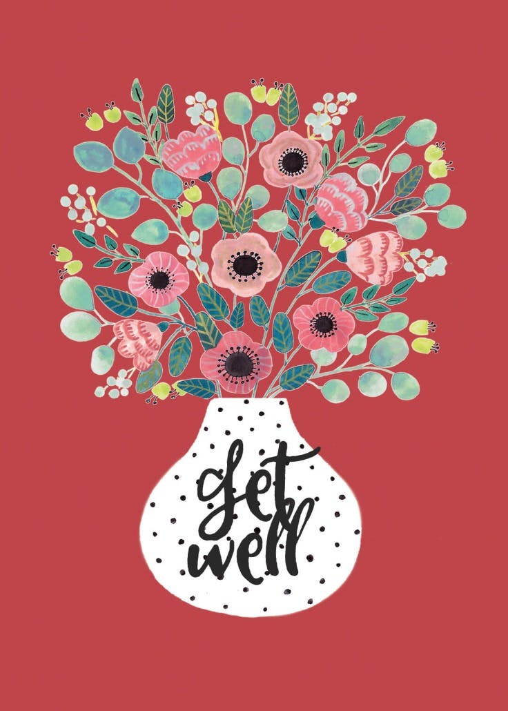 Vase - get well soon card