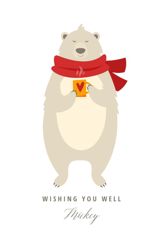 Well wishes - get well soon card
